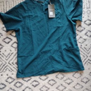 Mandala Women's Scrub Top, 2XL, Caribbean Blue, NWT